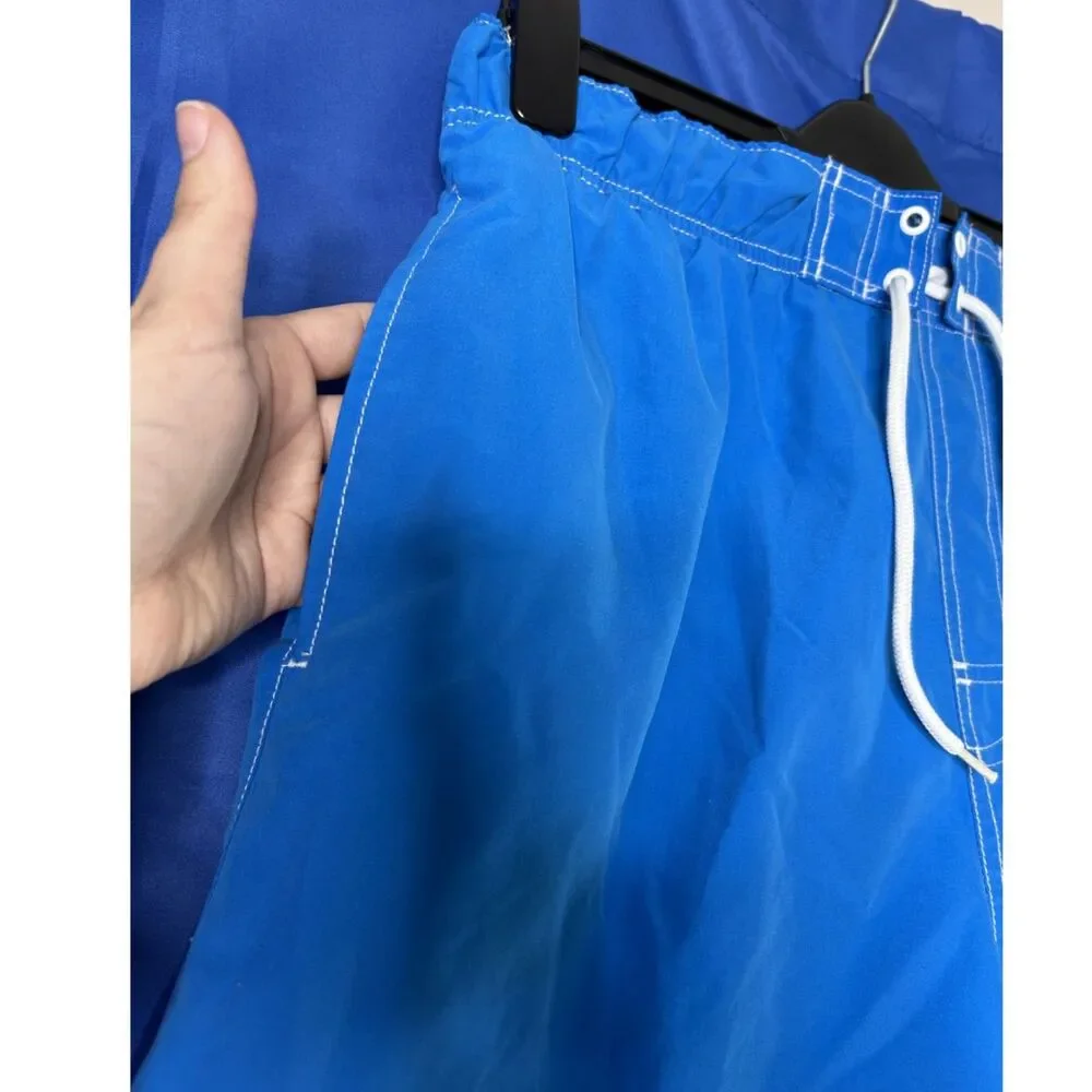 Mens Blue Swim Trunks Sz‎ M Swimwear Aquatic Cruise Vacay Beach Coastal Vibrant